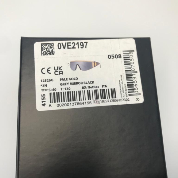 New- 💯 Original Versace Sunglasses Men's 2197 1261/87 Matte Black/Grey Lenses - Picture 13 of 15